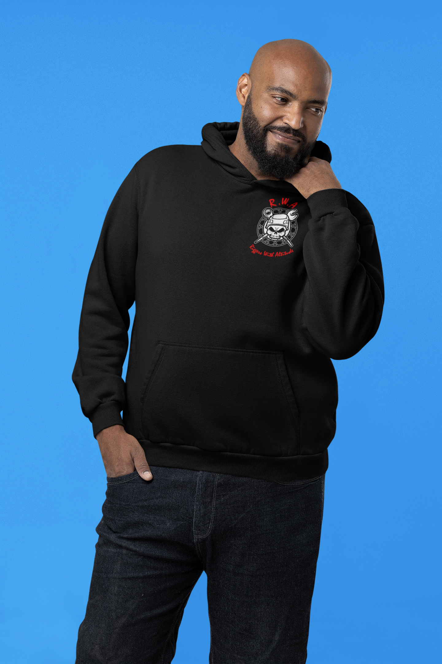 Riggers With ATTiTUDE - Three-Panel Fleece Hoodie