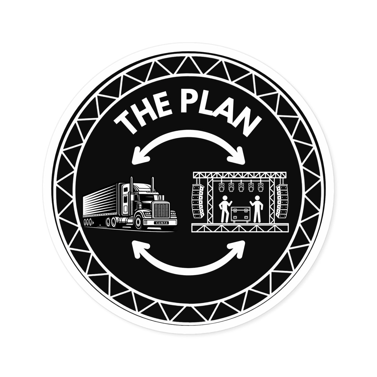 THE PLAN – Road Case Sticker