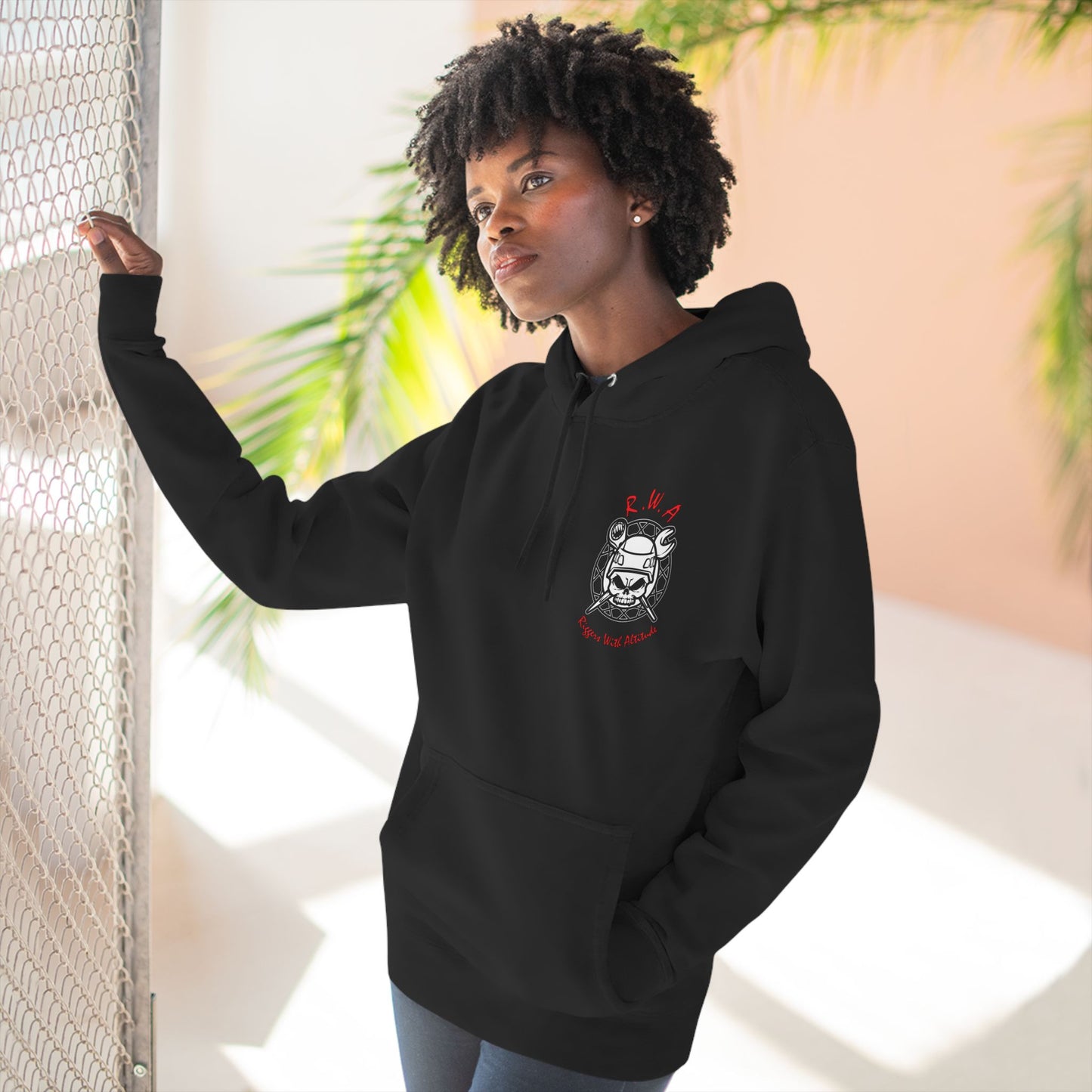Riggers With ATTiTUDE - Three-Panel Fleece Hoodie