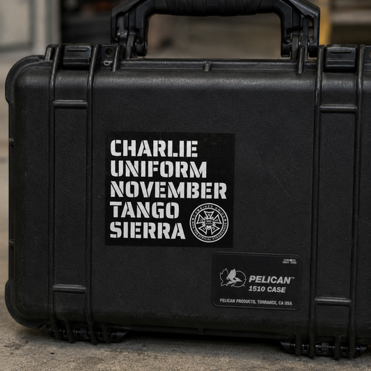 CHARLIE UNIFORM NOVEMBER TANGO SIERRA Sticker