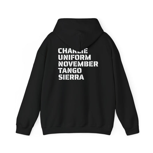 CHARLIE UNIFORM NOVEMBER TANGO SIERRA — HOODIE