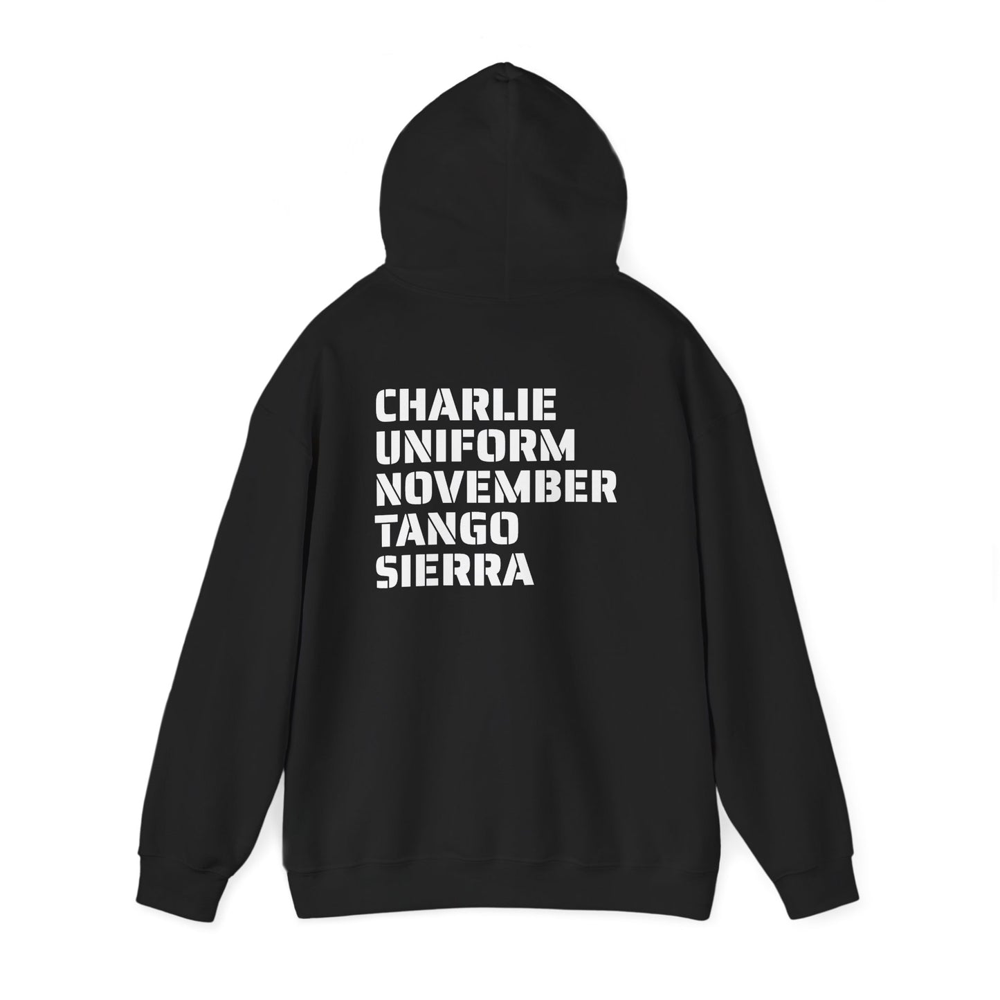 CHARLIE UNIFORM NOVEMBER TANGO SIERRA — HOODIE